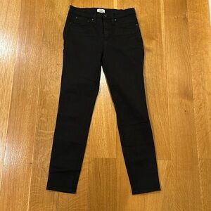 J.Crew black toothpick 9” high rise skinny jeans. Size 28